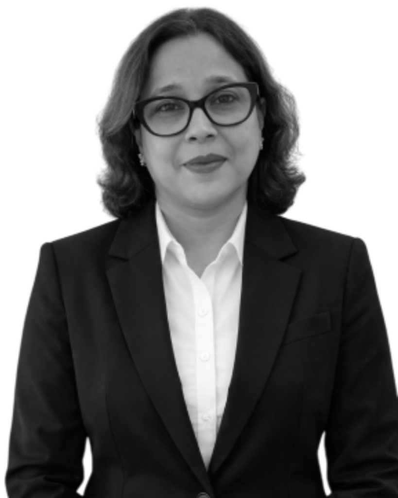 Ms. Swagata D.C. — black & white